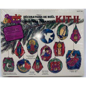 Makit & Bakit Stained Glass Look Christmas Ornament Kit II Holiday Quincrafts